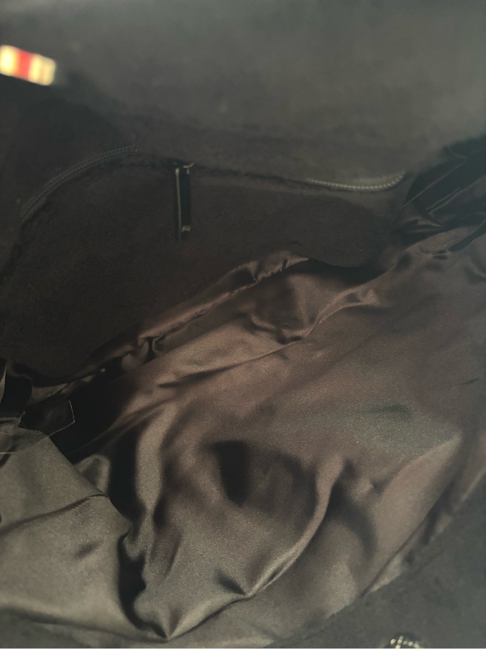 Black and White BEAUTE Plush Shoulder Bag - Picture 3 of 8